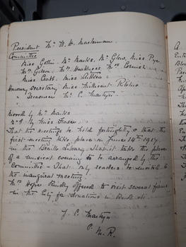 Inaugural meeting of the Victorian Association of Braille Writers entertainment committee