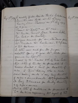 Minutes of the Victorian Association of Braille Writers entertainment committee