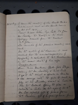 Minutes of the Victorian Association of Braille Writers entertainment committee