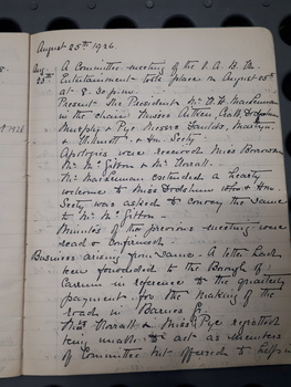 Minutes of the Victorian Association of Braille Writers entertainment committee