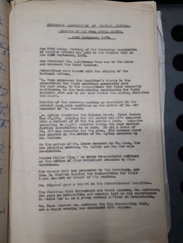 Minutes of the Braille Entertainment Committee September 23rd, 1958
