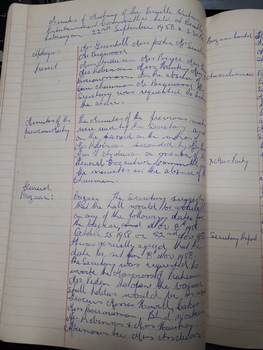 Minutes of the Braille Entertainment Committee September 22nd, 1958