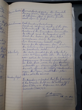 Minutes of the Braille Entertainment Committee September 22nd, 1958