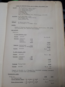 Minutes of Committee meeting held January 20th, 1958
