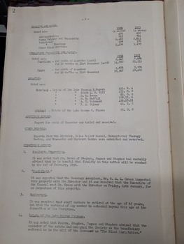 Minutes of Committee meeting held January 20th, 1958