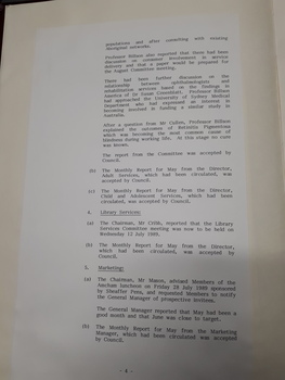 Minutes of Council meeting held June 26th, 1989