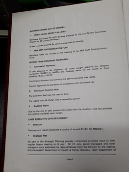 Minutes from Council meeting July 28th, 1997