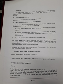 Minutes from Council meeting July 28th, 1997