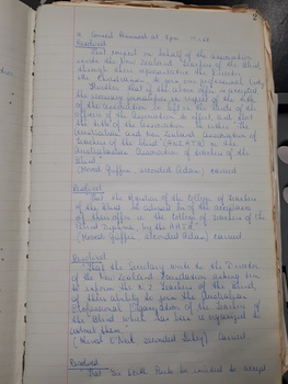 Meeting minutes of the Australian and New Zealand Association of Teachers of the Blind (later Visually Handicapped)