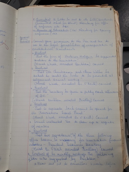 Meeting minutes of the Australian and New Zealand Association of Teachers of the Blind (later Visually Handicapped)