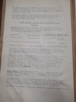 Minutes of the Australian National Council for the Blind 1951