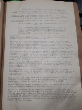 Minutes of the Australian National Council for the Blind 1951