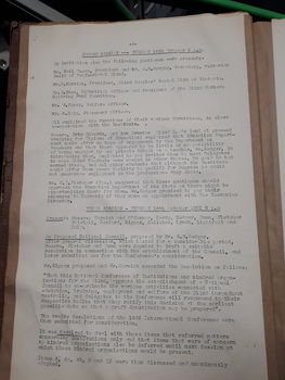 Minutes of the Australian National Council for the Blind 1951