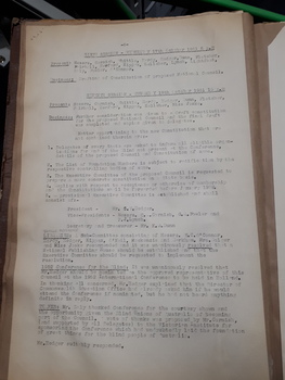 Minutes of the Australian National Council for the Blind 1951