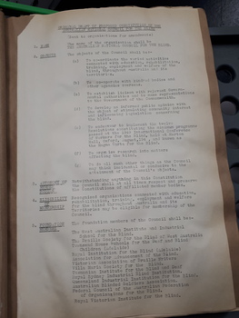 Minutes of the Australian National Council for the Blind 1951