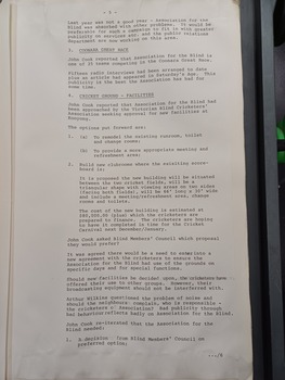 Meeting minutes from 24 February 1986