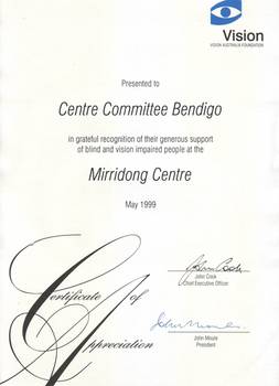 White certificate with black writing and blue VAF logo