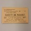 Rectangular paper ticket for Variety Parade