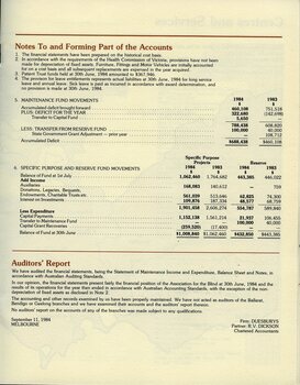 Notes appending to the Statement of Accounts