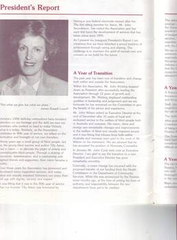President's Report with portrait of Diana Jones