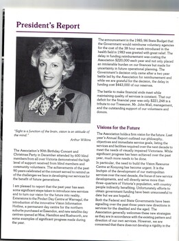 President's report with portrait of Diana Jones