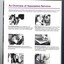 6 images of people having eyes tested, learning to use a white cane, being fed, playing swish, using a large print clock and doing woodworl