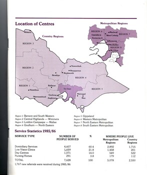 Map of Victoria showing regions