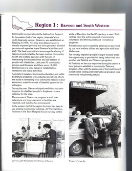 Illawarra members met the front door by a volunteer.  Two males work in the Commonwealth Rehabilitation Unit at Illawarra.