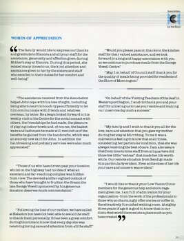 Quotes from letters of appreciation sent to the AFB