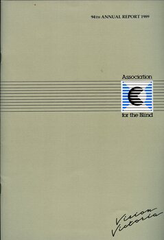 Front cover with lines across page and AFB stylised logo