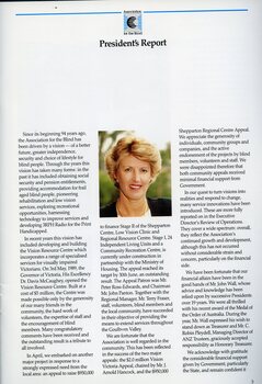 President's report with portrait of Diana Jones