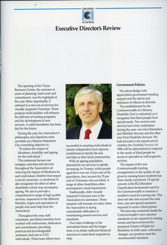 Executive Director's report with portrait of John Cook