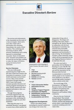 Executive Director's Review and portrait of John Cook
