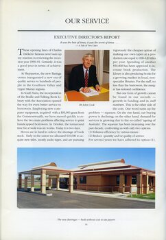 John Cook at his desk.  Baringa building at Shepparton.