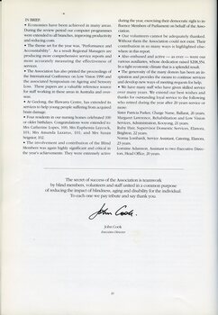 John Cook's signature at the end of the Executive Director's report