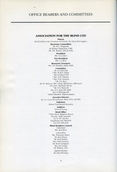 Office bearers and committee member listing