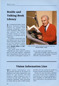 James Cordon in the recording studio with the 'Patrick White: A Life' book he narrated.