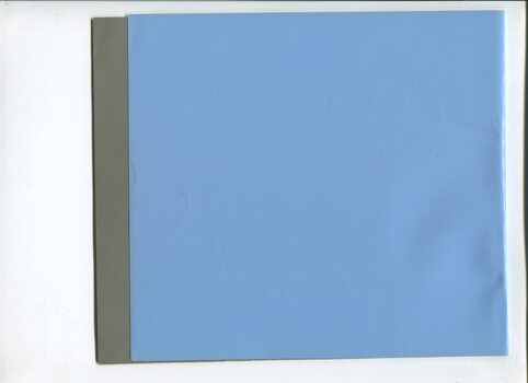 Blue inside cover with no writing