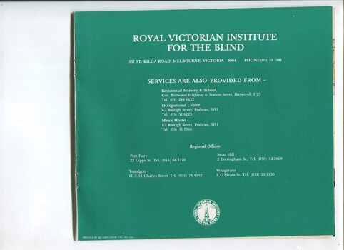 Listing of RVIB premises and hostels