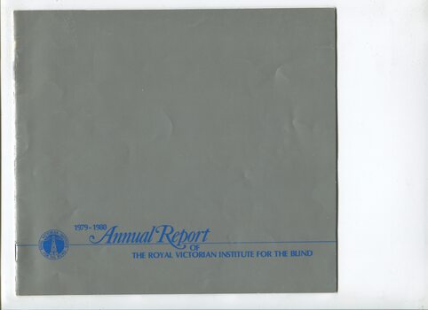 Silver and blue cover with blue writing