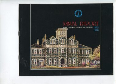 Painting of St Kilda Road building on black cover