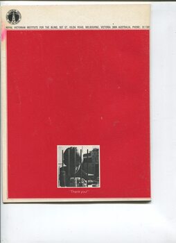 Red background with smaller image of child with blocks shown previously
