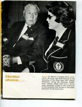 Dr Merle E Frampton speaks with Cathryn McKenzie during the Centenary Conference