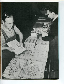 Reuben Kincaid and Pat in the factory