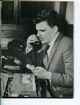 David Blyth on the phone in his role as a salesman