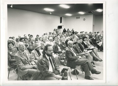 Large group of people watching from their seats