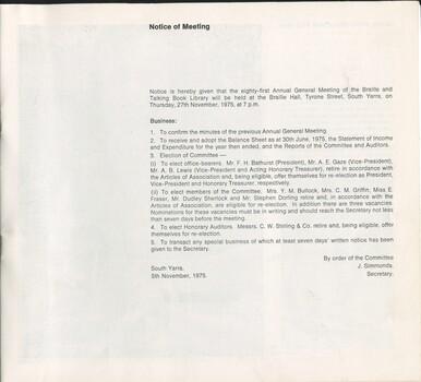 Notice of Annual General Meeting