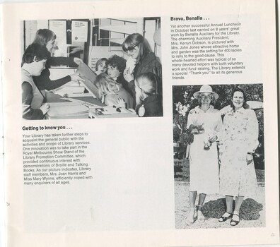 Joan Harris and Mary Wynee and Kerryn Dobson with Mrs Jones