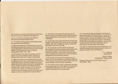 Annual report of Directors with financial information