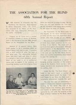 President's report with image of H.M. Lightfoot meeting with Mrs G Rose and Miss N Young